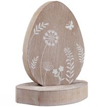 položky Stolní dekorace velikonoční vajíčko dřevěná dekorace dřevěný stojan na vajíčka 14,5cm 3 kusy