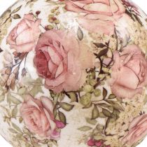 položky Keramická koule s růžemi keramická dekorativní kamenina Ø9,5cm