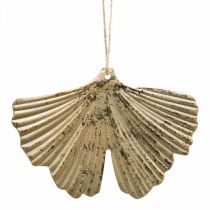 položky Přívěsek Ginkgo Leaf Ginkgo Vintage Deco Metal 15×11cm 4ks