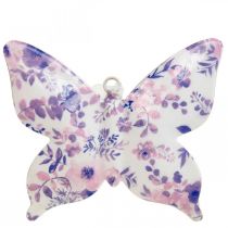 položky Deco motýli kovový deko věšák fialový 12×10cm 3ks