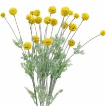 Palička žluté umělé květiny Craspedia hedvábí