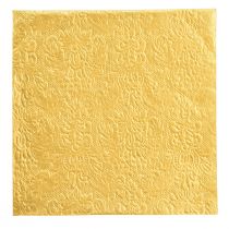 Ubrousky zlaté s raženými ornamenty 33x33cm 15ks