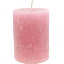 položky Jednobarevné svíčky Dusty pink Rustikální svíčka 80×110mm 4ks