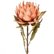 Artyčok umělá květina podzimní pomeranč suchý vzhled Ø15cm 73cm