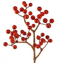 položky Jasně červené větve bobulí – ideální pro slavnostní dekorace, 30 cm – sada 6 ks