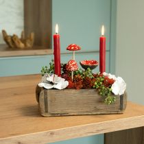 položky Okouzlující keramické dekorace muchomůrky – červená s bílými tečkami, 8,6 cm – ideální zahradní dekorace – balení 3 ks