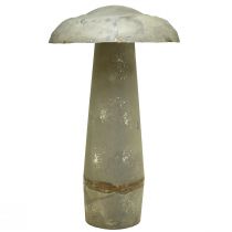 položky Dekorativní houbová kovová podzimní dekorace rezavě zelená vintage 36cmx62cm