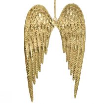 položky Andělská křídla na zavěšení kovová křídla zlatá 12×19cm 2ks