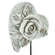 položky Hrobová zátka srdce pamětní zátka růže litý kámen 5,5cm 6ks