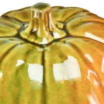 položky Dekorativní keramická dýně v jasně zelených tónech - 17,5 cm - ideální pro podzimní dekoraci stolu
