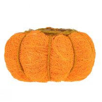 položky Dýňový květináč oranžový/žlutozelený ze sisalu Ø15cm V9cm
