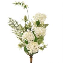 Umělá kytice sněhová koule rostlina kapradina 65cm