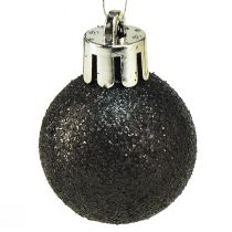 položky Mini stromové koule černé nerozbitné plastové Ø3cm 14ks