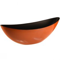 Moderní lodní mísa v oranžové barvě – 39 cm – univerzální pro dekoraci a osázení – 2 kusy