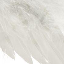 položky Romantická andělská křídla z bílých peříček – vánoční dekorace na zavěšení 20×12cm 6 kusů
