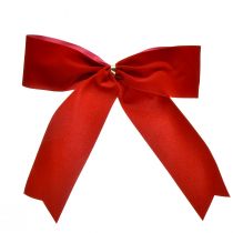 položky Sametová mašle červená 5,5cm široká vánoční mašle vhodná pro venkovní použití 18×18cm 10ks