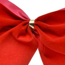 položky Sametová mašle červená 5,5cm široká vánoční mašle vhodná pro venkovní použití 18×18cm 10ks