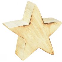 položky Rustikální dekorativní hvězda ze dřeva - přírodní vzhled dřeva, 20x7 cm - všestranná dekorace do pokoje