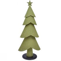 položky Vánoční stromeček kov dřevo stříbrná zelené hvězdy vintage V75cm