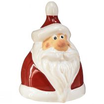 položky Keramická figurka Santa Clause, červená a bílá, 6,4 cm – Slavnostní vánoční dekorace – 6 ks