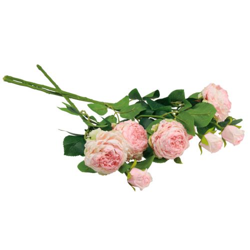 položky Umělé růže Růžové Umělé růže Suchý vzhled 53cm 3ks