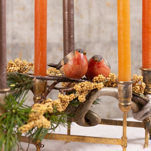 položky Keramické figurky Robin – červené a přírodní tóny, 5,4 cm – ideální pro zahradu a domov – balení 4 ks