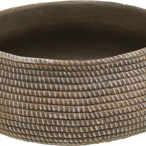 Floristik24 Květináč boho miska pletený vzor keramika Ø26cm V10cm