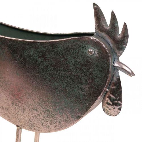 položky Květináč Chicken Metal Bird Metallic Rosé 51×16×37cm