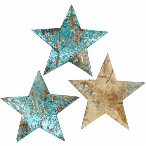 Floristik24 Kokosová hvězda modrá 5cm 50ks rozsypané hvězdičky stolní dekorace