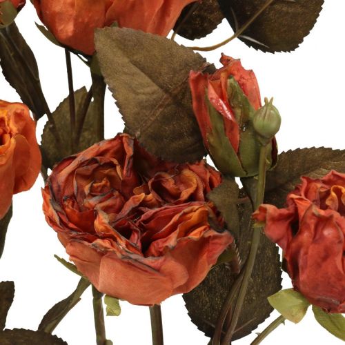 Floristik24 Dekorativní kytice růží umělé květiny kytice růží oranžová 45cm 3 ks