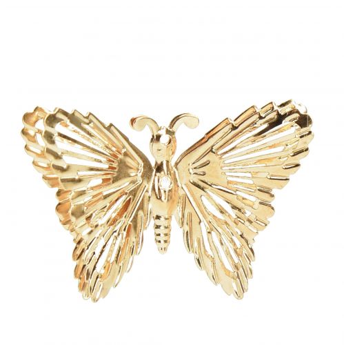 položky Dekorativní motýlci kovová závěsná dekorace zlatá 5cm 30ks