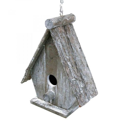 položky Dekorativní ptačí budka k zavěšení Birdhouse Deco Grey V22cm