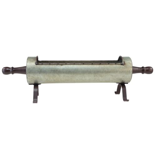 položky Ozdobný váleček na mísu vintage zinkový vzhled 54×15×15cm