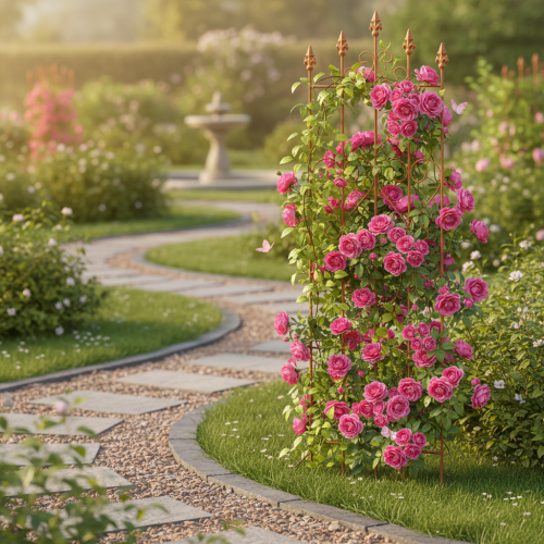 položky Trellis s motivem srdce, lezecká pomůcka v romantickém stylu pro zahradní cesty nebo terasy, 101 cm