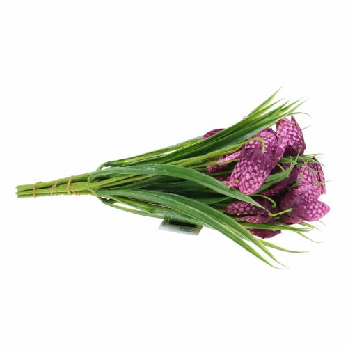 položky Šachovnicové květiny Fritillaria umělá fialová 29cm 6 ks