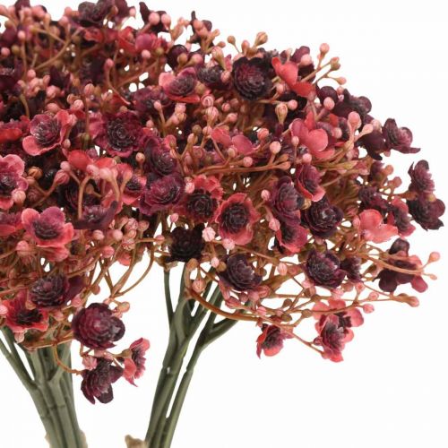 položky Gypsophila umělé červené umělé květiny podzimní 29,5cm 18ks