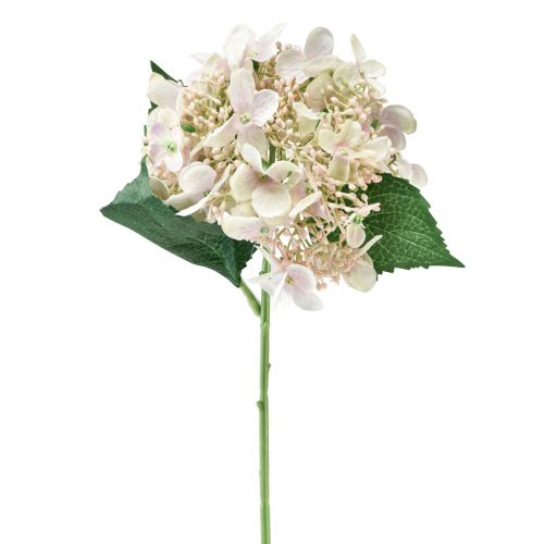 Hydrangea umělá smetanová zahradní květina s poupaty 52cm