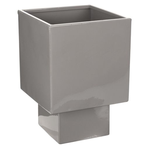 položky Šedý kostkový květináč s podstavcem pro moderní dekoraci, 22 cm