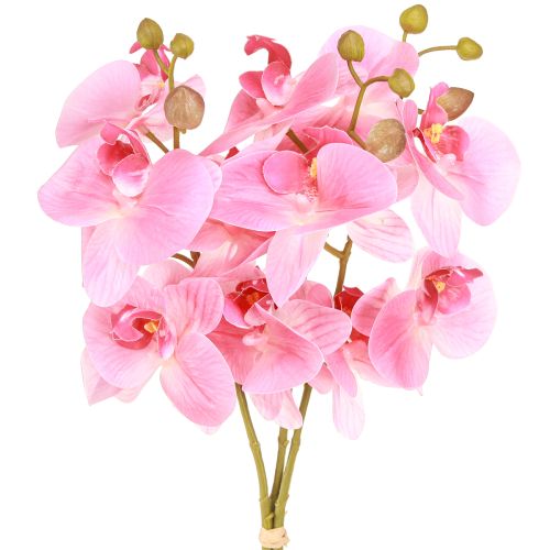 Umělé orchideje růžové umělé květiny jako skutečné 56cm 3ks