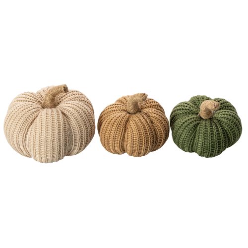 položky Dekorativní pletené dýně, podzimní dekorace, 10 cm, 6 kusů