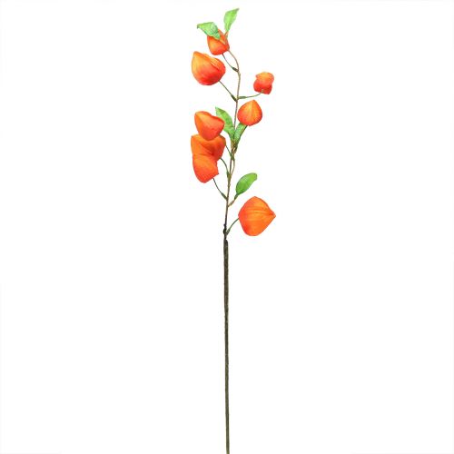 položky Umělá květina oranžová lucerna květina Physalis dekorativní hedvábné květiny 93cm 2ks