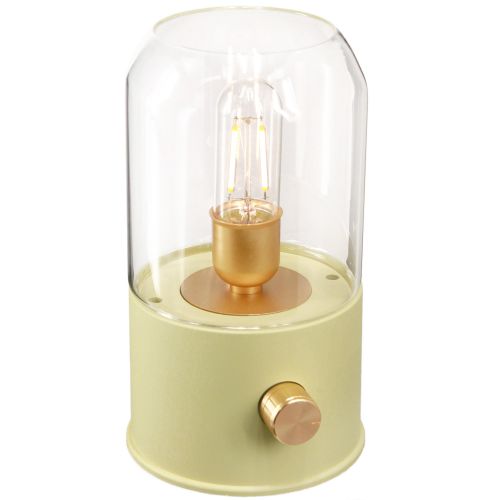 LED stolní lampa retro stolní lampa teplá bílá zelená H19,5cm