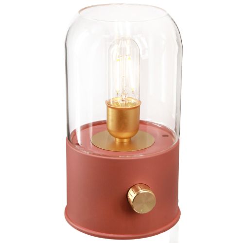 LED stolní lampa retro LED světlo teplé bílé hnědé H19,5cm