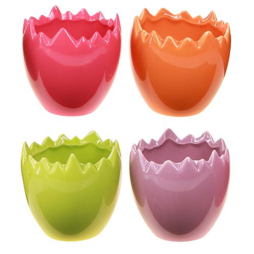 Mini květináč Easter Egg Colorful Eggs Vázy pastelové 8,5cm 4 ks