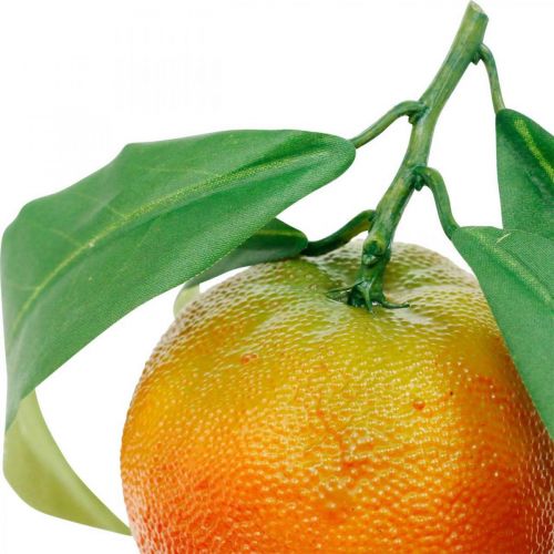 Floristik24 Dekorativní ovoce, pomeranče s listy, umělé ovoce V9cm Ø6,5cm 4ks