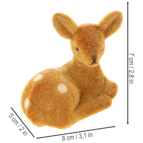 položky Dekorativní figurka ležícího srnčete na stůl, 8 cm, 6 dílků