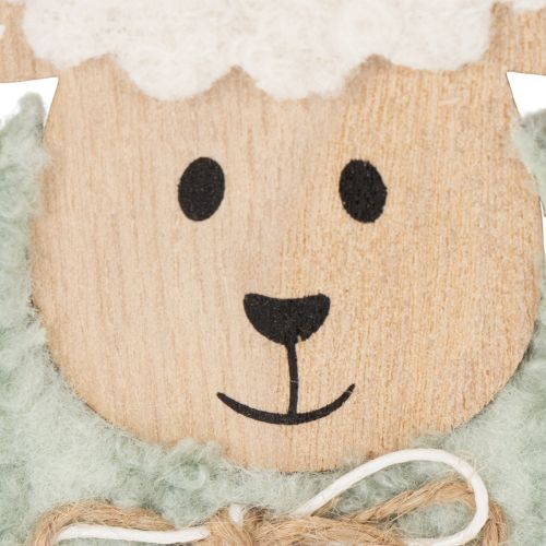 položky Dřevěná dekorace ovečky, roztomilá dekorativní figurka na jaro a Velikonoce, dekorace na stůl, 11 cm, 6 kusů