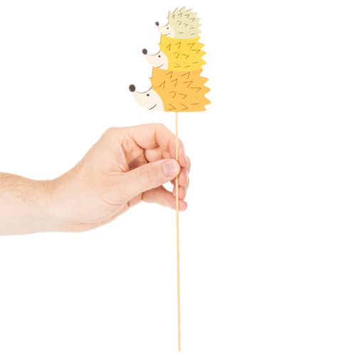položky Dekorativní zahradní kůly - Barevná rodinka ježků - 34 cm, 12 kusů