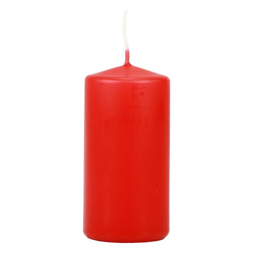 Pilířové svíčky červené Adventní svíčky svíčky červené 100/50mm 24ks