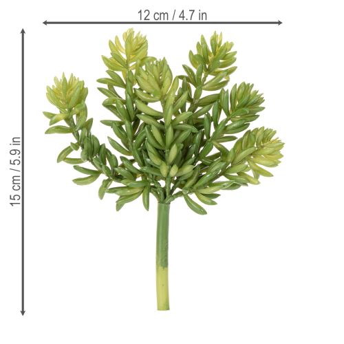položky Umělá sukulentní květina pro nenáročný design obytných a kancelářských prostor, 15 cm, 6 kusů